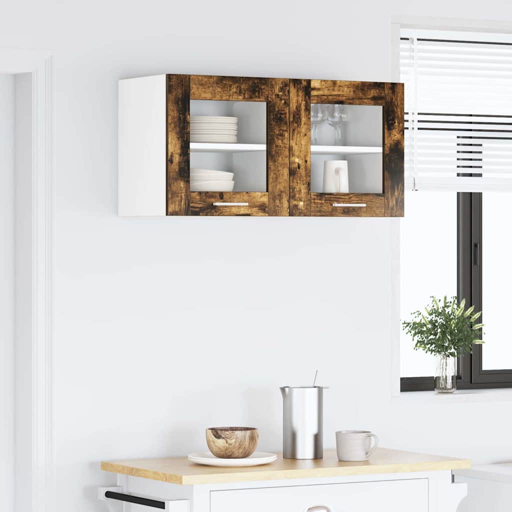 vidaXL Szafka wisząca z drzwiami 2 pcs Dąb wędzony 40 x 31 x 40 cm