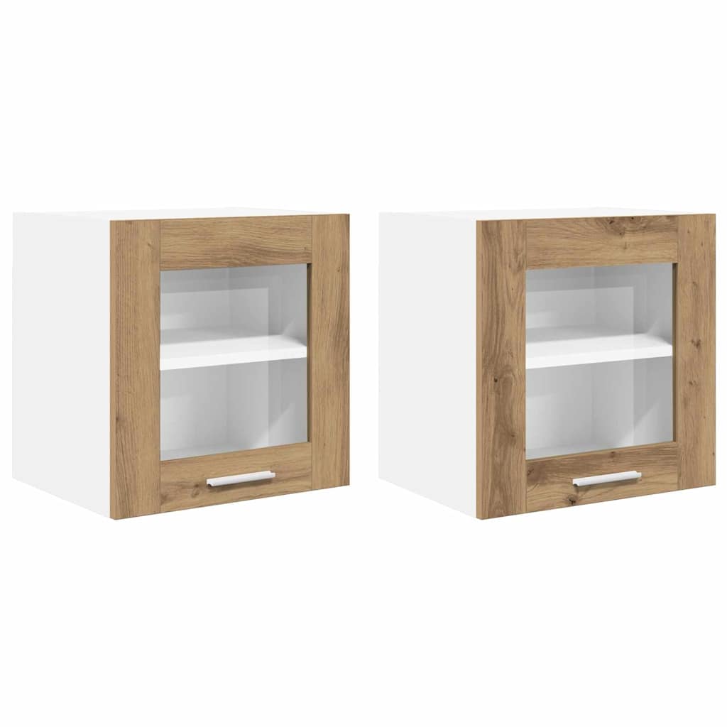 vidaXL Szafka wisząca Riga 2 pcs Dąb rzemieślniczy 40 x 31 x 40 cm