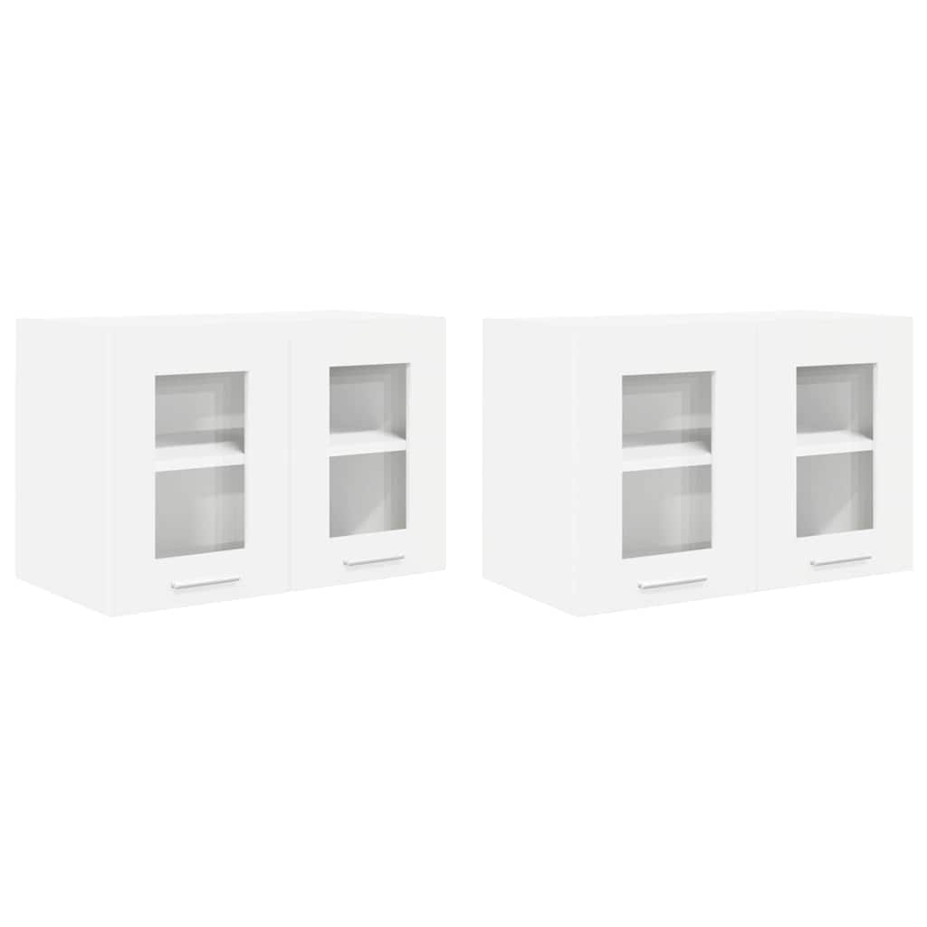 vidaXL Szafka wisząca z przechowywaniem 2 pcs Biały 60 x 31 x 40 cm