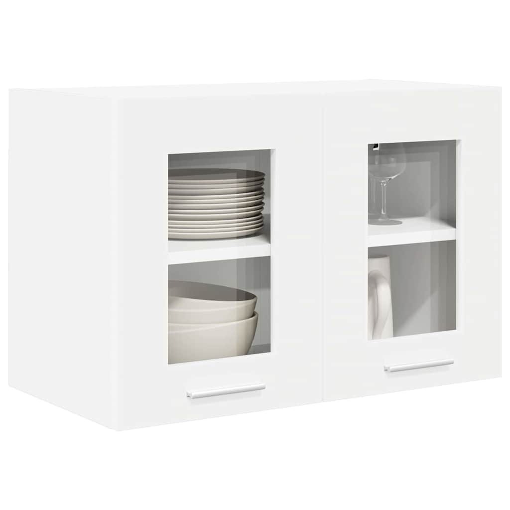 vidaXL Szafka wisząca z przechowywaniem 2 pcs Biały 60 x 31 x 40 cm