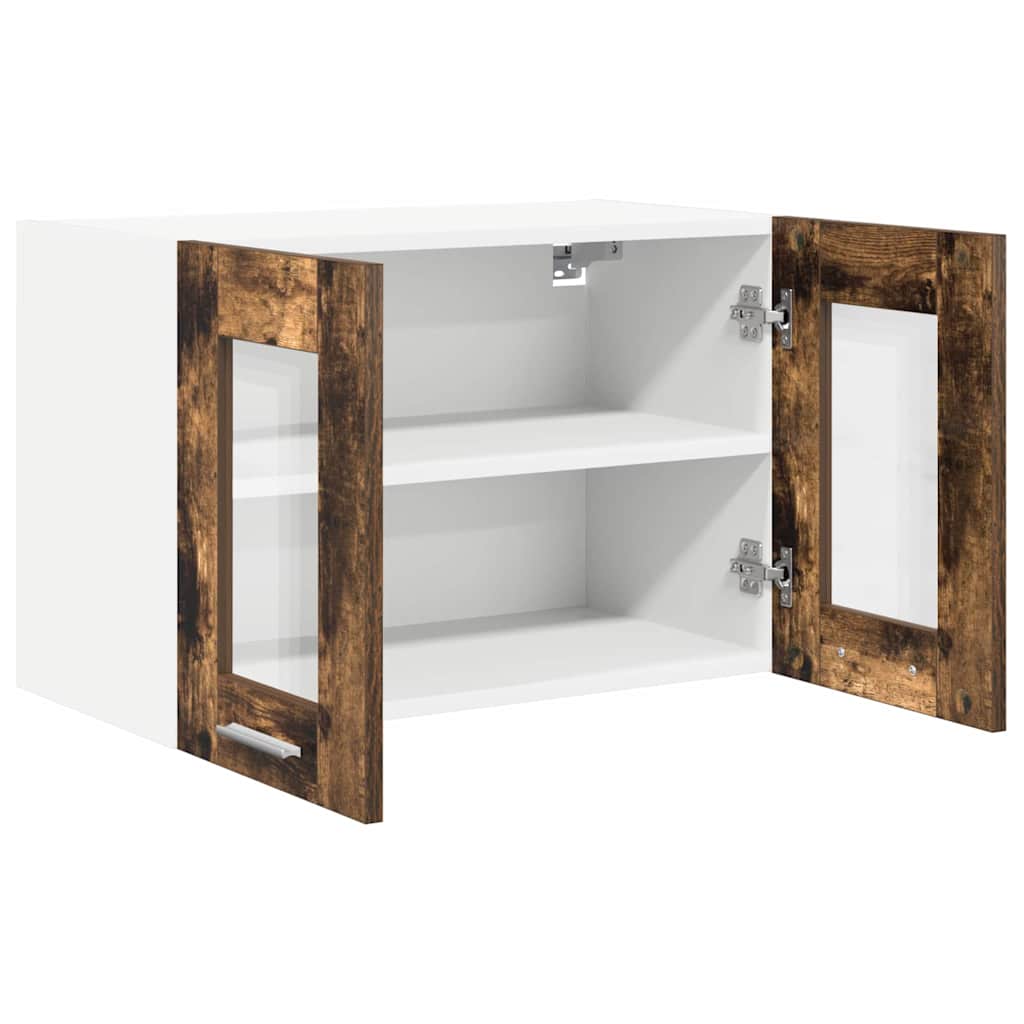 vidaXL Szafka wisząca z drzwiami 2 pcs Dąb wędzony 60 x 31 x 40 cm