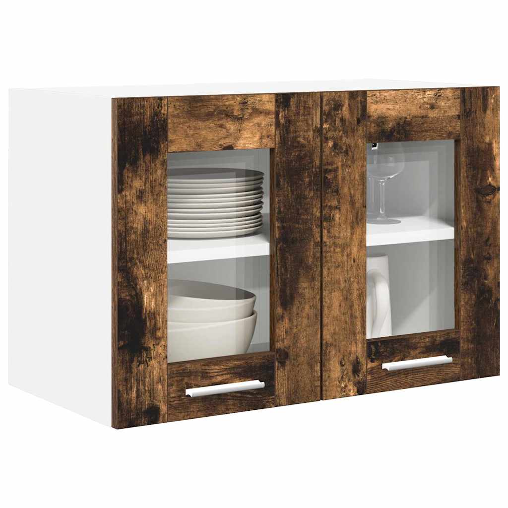 vidaXL Szafka wisząca z drzwiami 2 pcs Dąb wędzony 60 x 31 x 40 cm
