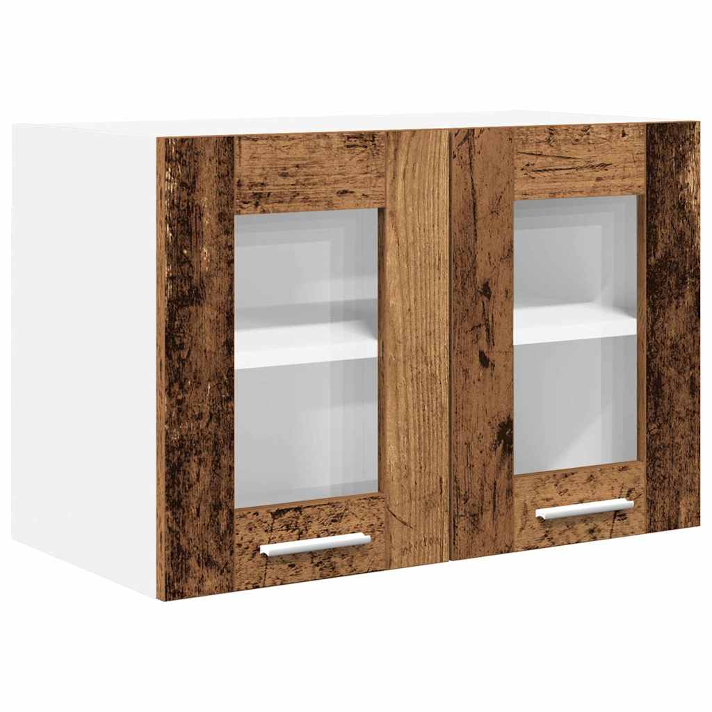 vidaXL Szafka wisząca z drzwiami 2 pcs Stare drewno 60 x 31 x 40 cm