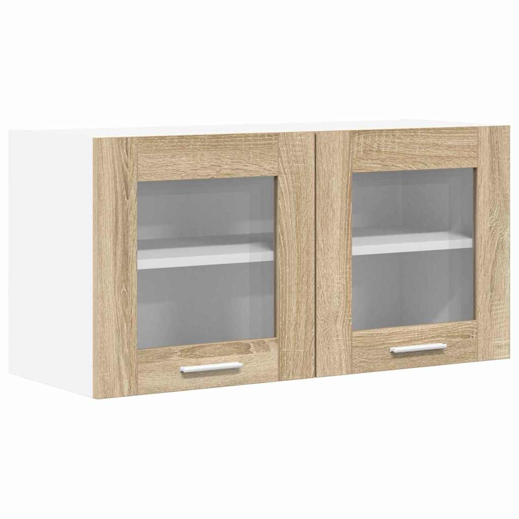 vidaXL Szafka wisząca Dąb Sonoma i Biały 80 x 31 x 40 cm