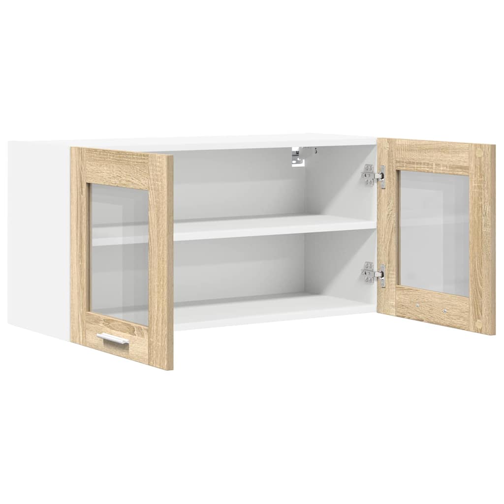 vidaXL Szafka wisząca Dąb Sonoma i Biały 80 x 31 x 40 cm