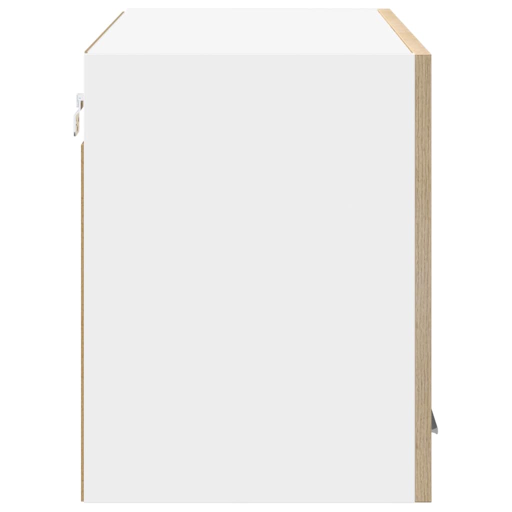 vidaXL Szafka wisząca Dąb Sonoma i Biały 80 x 31 x 40 cm