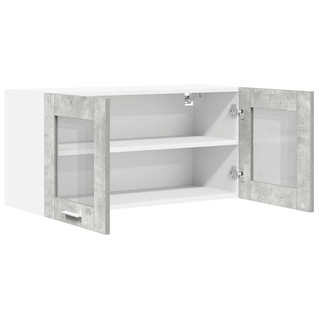 vidaXL Szafka wisząca Betonowa szarość i biel 80 x 31 x 40 cm