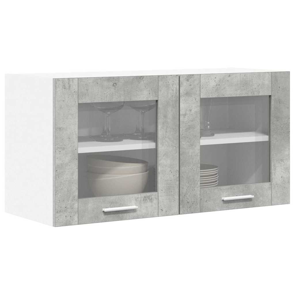 vidaXL Szafka wisząca Betonowa szarość i biel 80 x 31 x 40 cm
