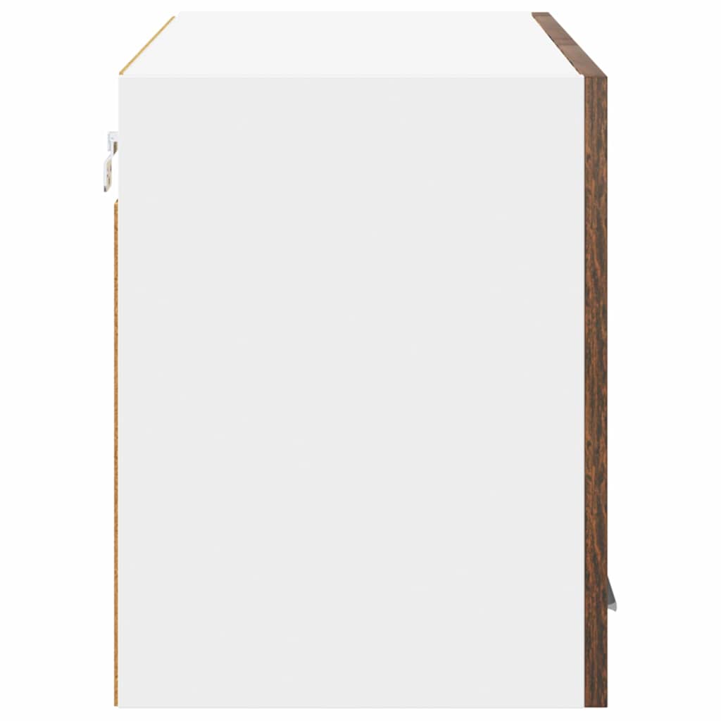 vidaXL Szafka wisząca Wędzony dąb i biały 80 x 31 x 40 cm