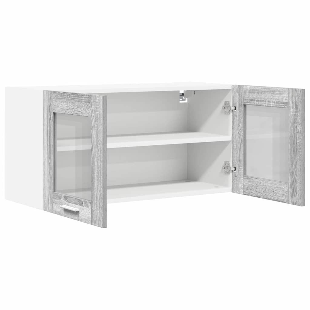 vidaXL Szafka wisząca Szary Sonoma i Biały 80 x 31 x 40 cm