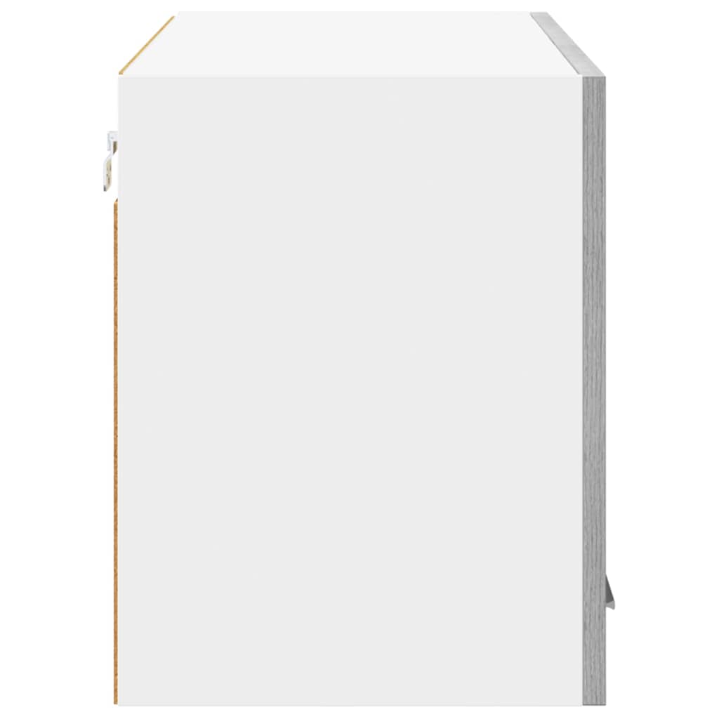 vidaXL Szafka wisząca Szary Sonoma i Biały 80 x 31 x 40 cm