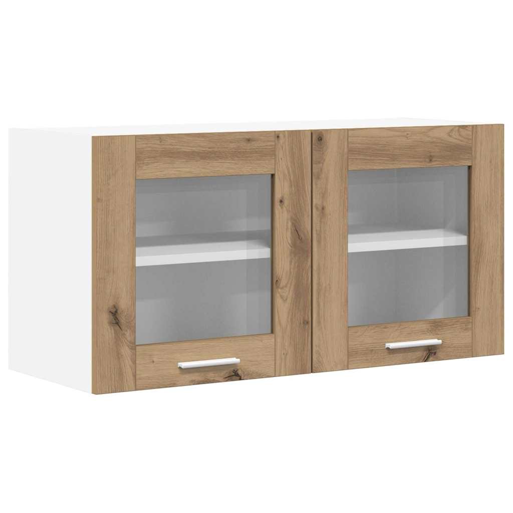 vidaXL Szafka wisząca Dąb rzemieślniczy i biały 80 x 31 x 40 cm