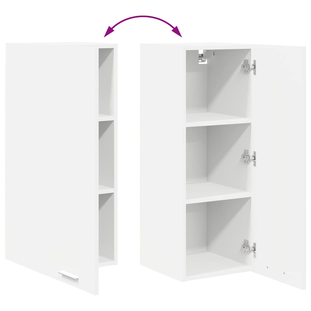 vidaXL Szafka wisząca Biały 30 x 31 x 80 cm Materiał drewnopochodny