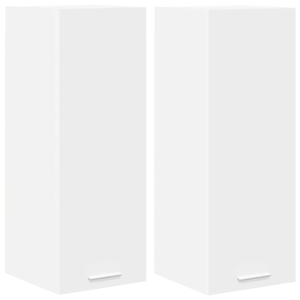 vidaXL Szafka wisząca z przechowywaniem 2 pcs Biały 30 x 31 x 80 cm