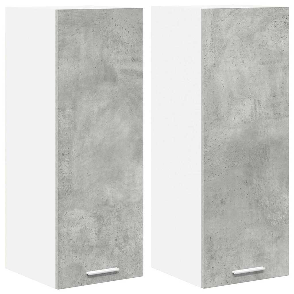 vidaXL Szafka wisząca 2 pcs Betonowa szarość i biel 30 x 31 x 80 cm