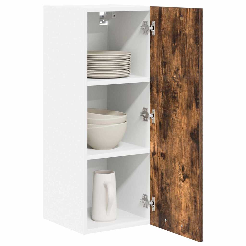 vidaXL Szafka wisząca Riga 2 pcs Wędzony dąb i biały 30 x 31 x 80 cm