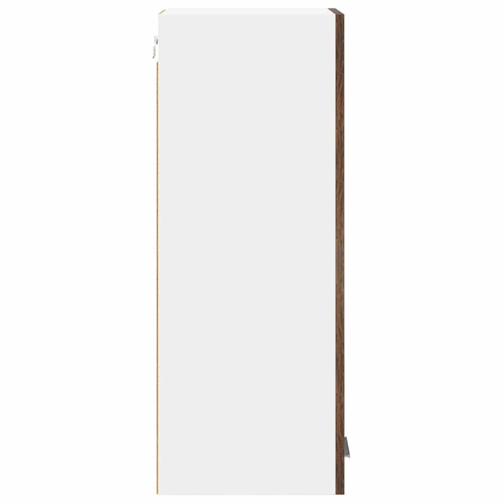 vidaXL Szafka wisząca Riga 2 pcs Wędzony dąb i biały 30 x 31 x 80 cm
