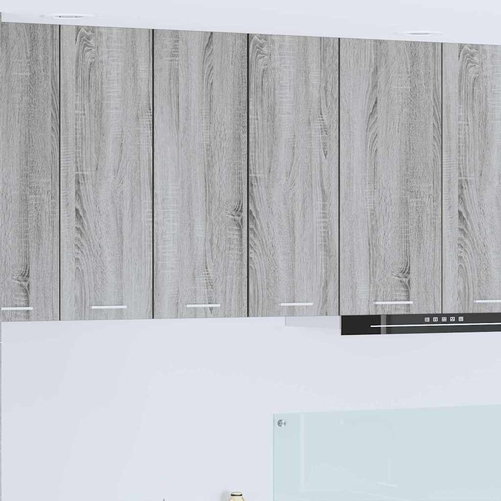 vidaXL Szafka wisząca 2 pcs Szary Sonoma i Biały 30 x 31 x 80 cm