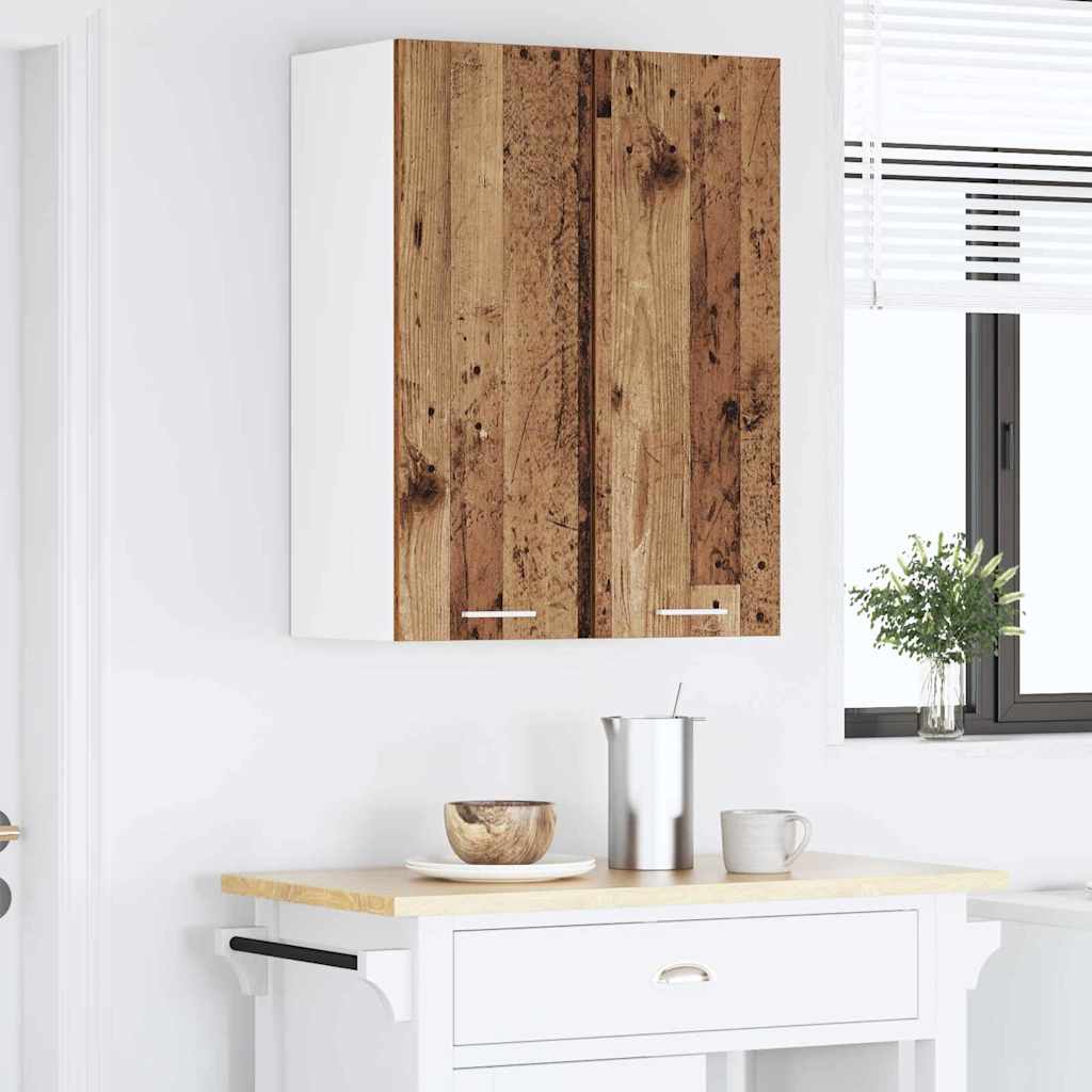 vidaXL Szafka wisząca 2 pcs Stare Drewno i Biały 30 x 31 x 80 cm