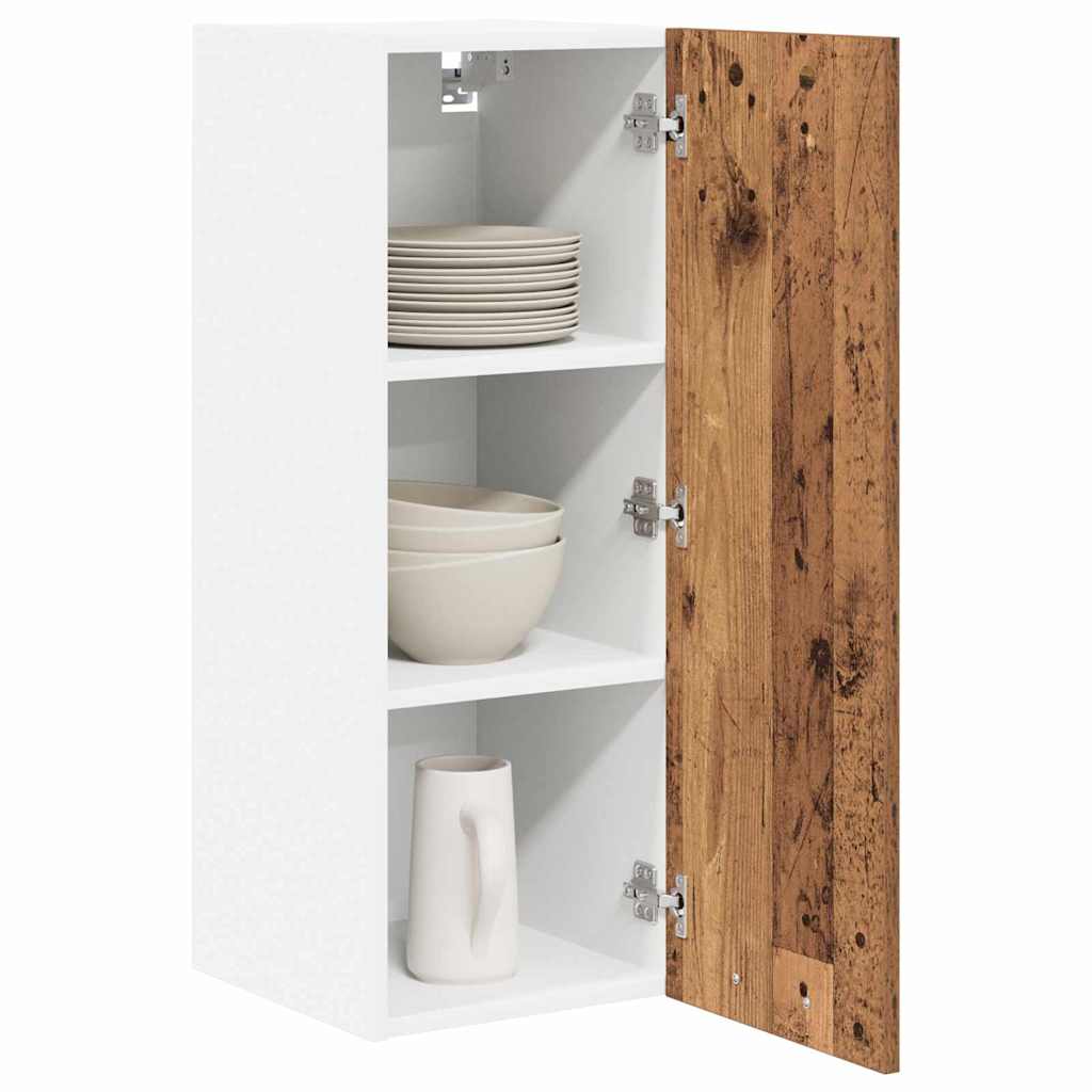 vidaXL Szafka wisząca 2 pcs Stare Drewno i Biały 30 x 31 x 80 cm