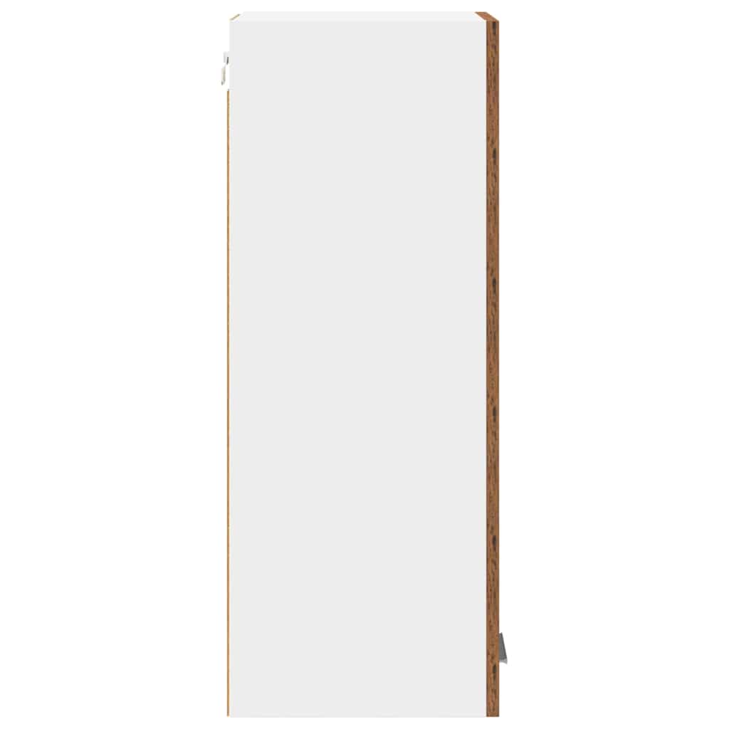 vidaXL Szafka wisząca 2 pcs Stare Drewno i Biały 30 x 31 x 80 cm