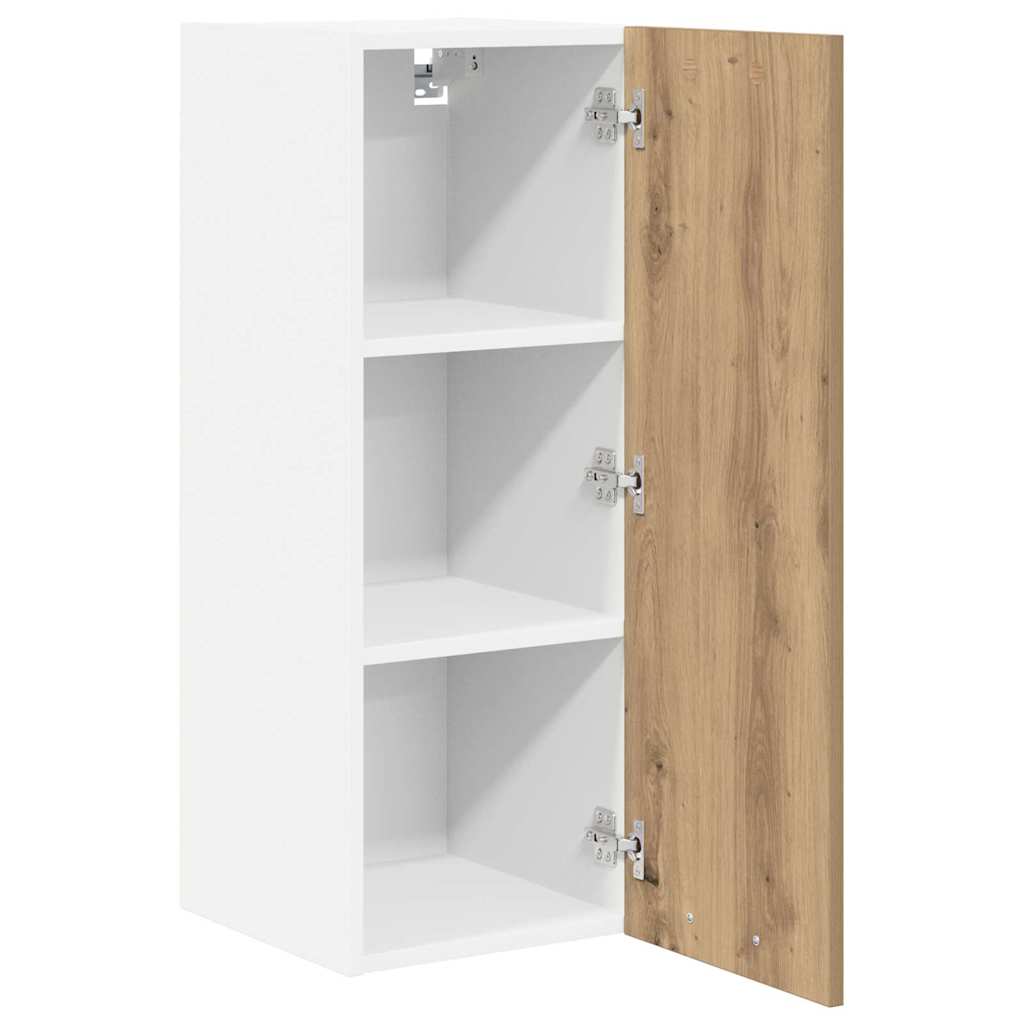 vidaXL Szafka wisząca 2 pcs Dąb rzemieślniczy i biały 30 x 31 x 80 cm