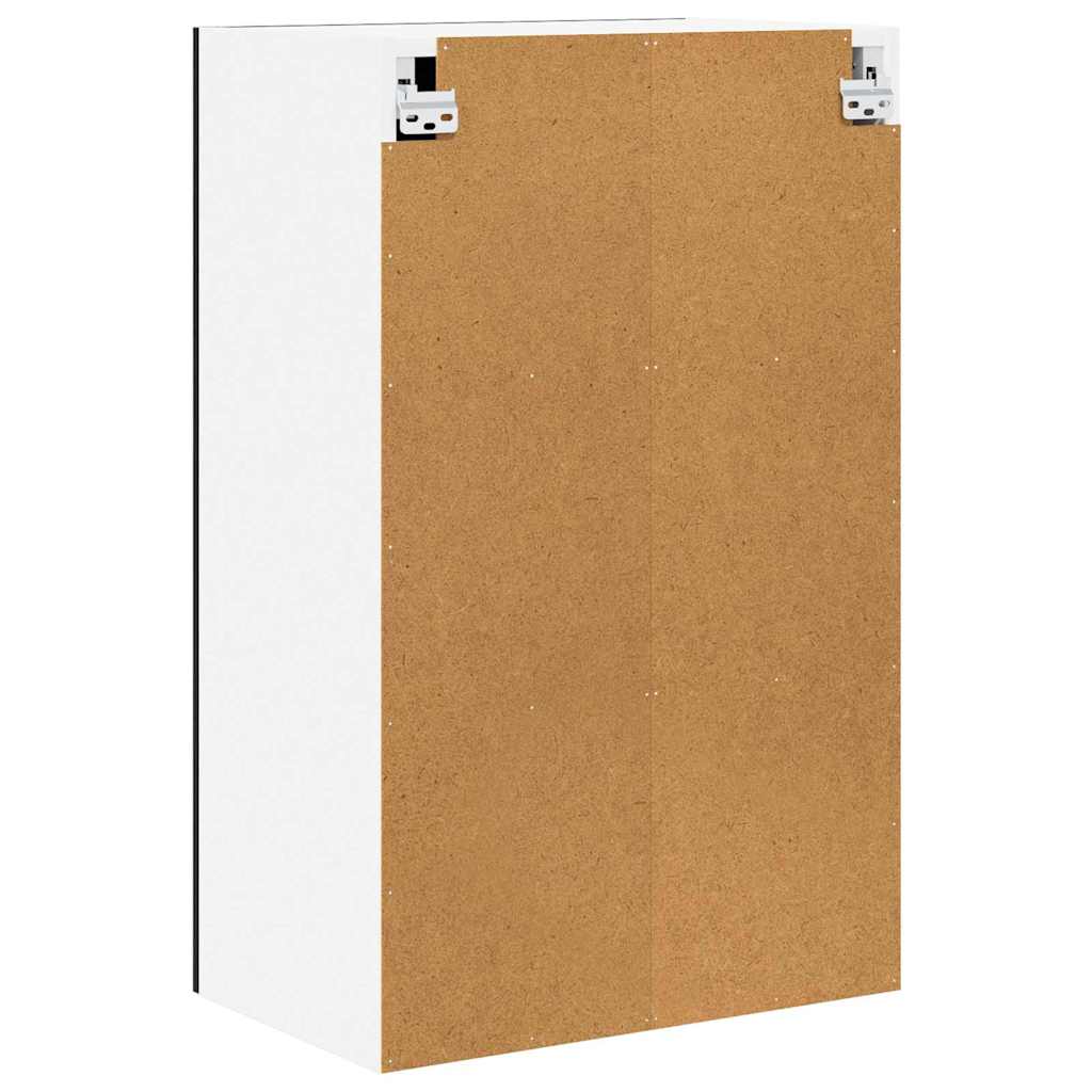 vidaXL Szafka wisząca z drzwiami Czarny Dąb i Biały 50 x 31 x 80 cm