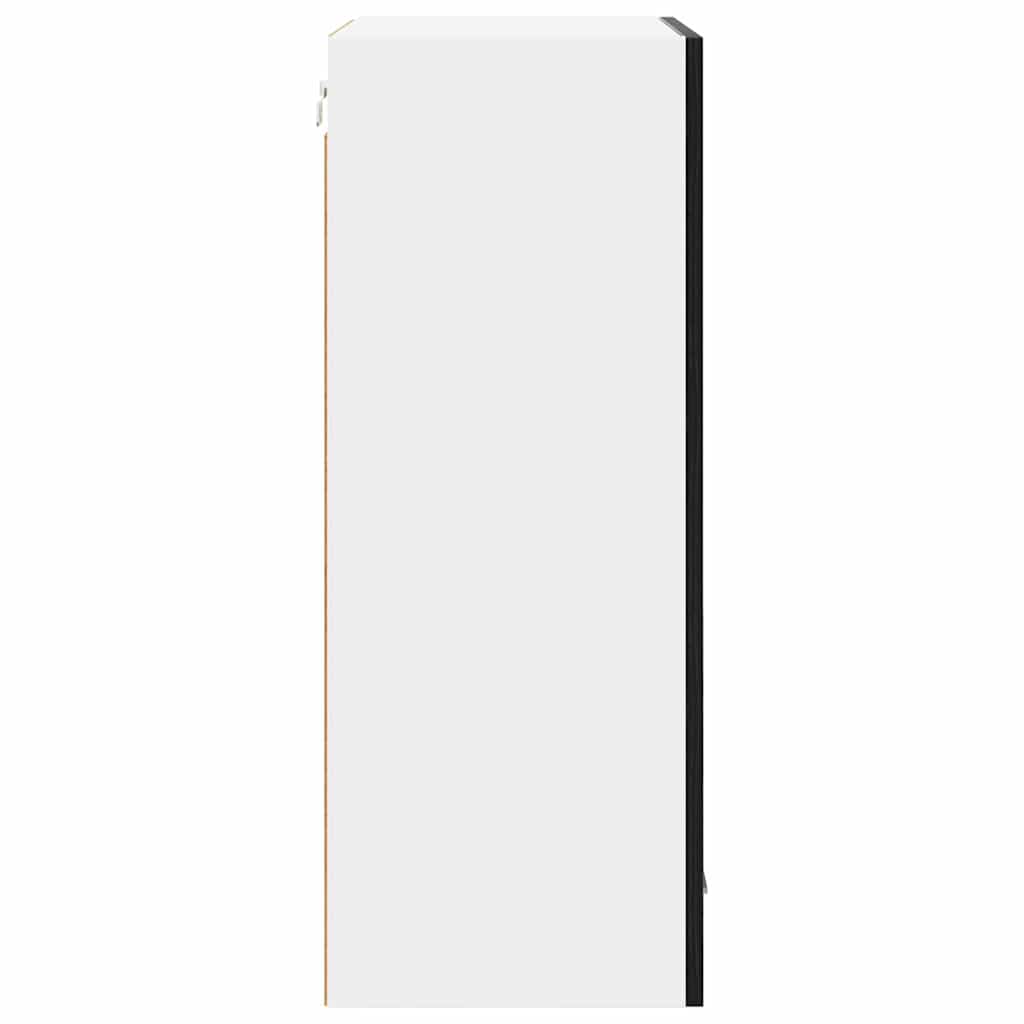 vidaXL Szafka wisząca z drzwiami Czarny Dąb i Biały 50 x 31 x 80 cm