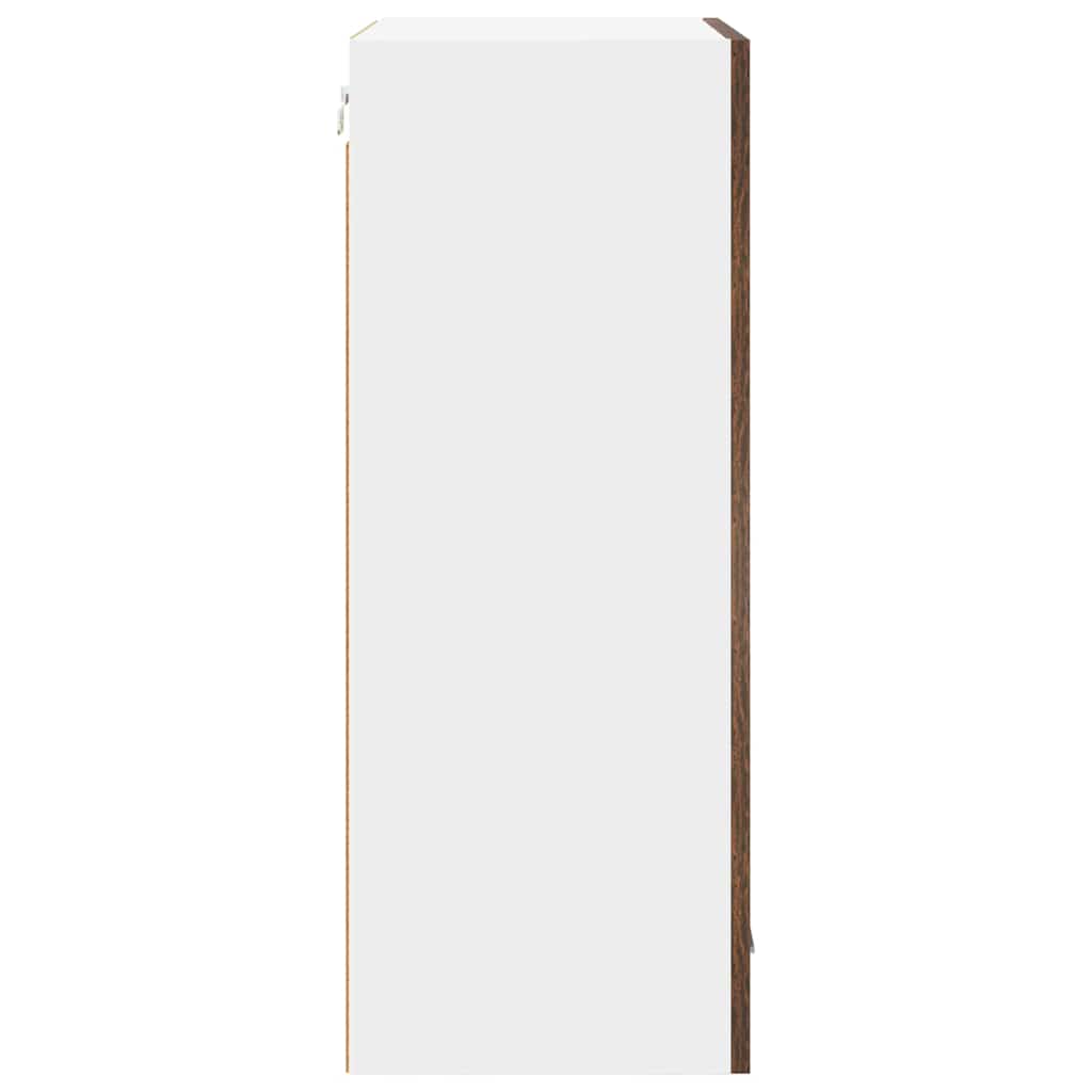 vidaXL Szafka wisząca z drzwiami Wędzony dąb i biały 50 x 31 x 80 cm