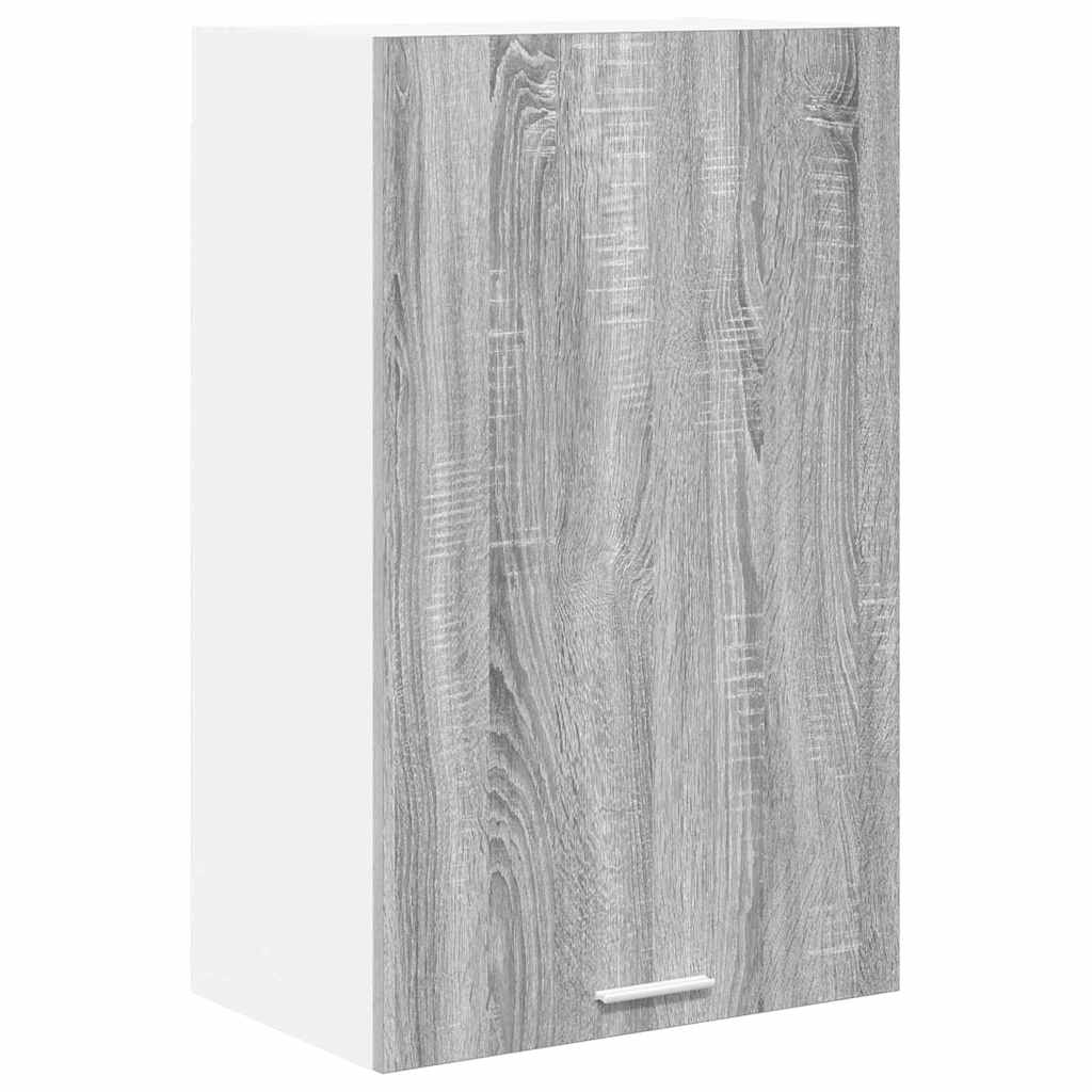 vidaXL Szafka wisząca z drzwiami Szary Sonoma i Biały 50 x 31 x 80 cm