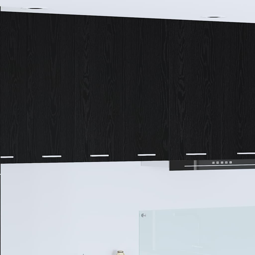 vidaXL Szafka wisząca z przechowywaniem Czarny Dąb 60 x 31 x 80 cm