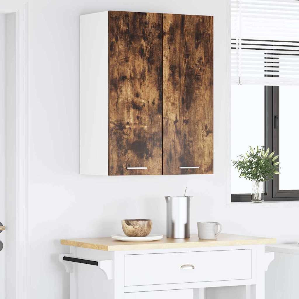 vidaXL Szafka wisząca z przechowywaniem Dąb wędzony 60 x 31 x 80 cm