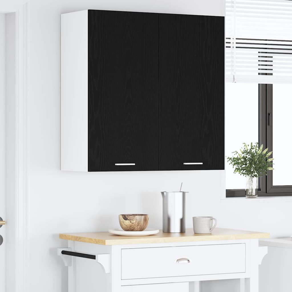 vidaXL Szafka wisząca z przechowywaniem Czarny Dąb 80 x 31 x 80 cm