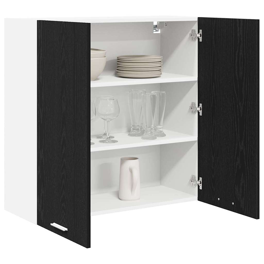 vidaXL Szafka wisząca z przechowywaniem Czarny Dąb 80 x 31 x 80 cm
