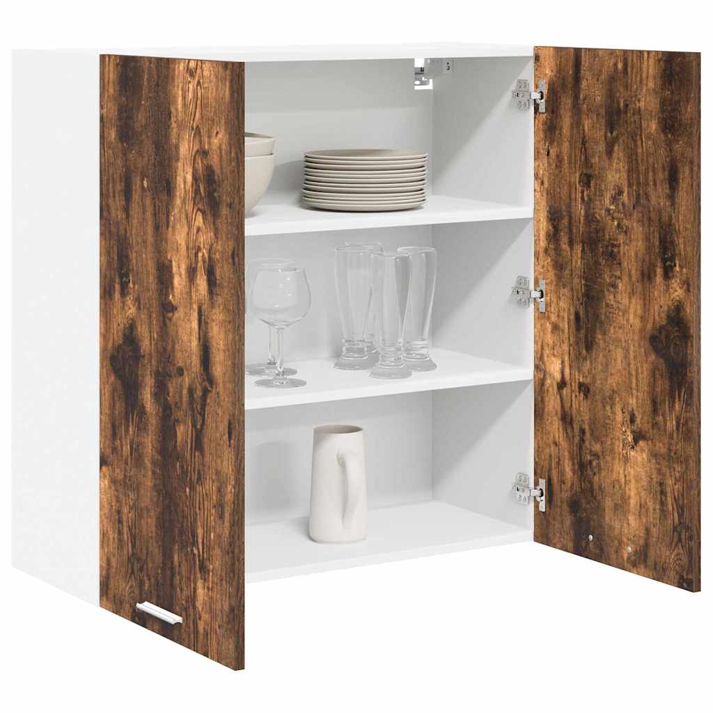 vidaXL Szafka wisząca z drzwiami Riga Dąb wędzony 80 x 31 x 80 cm