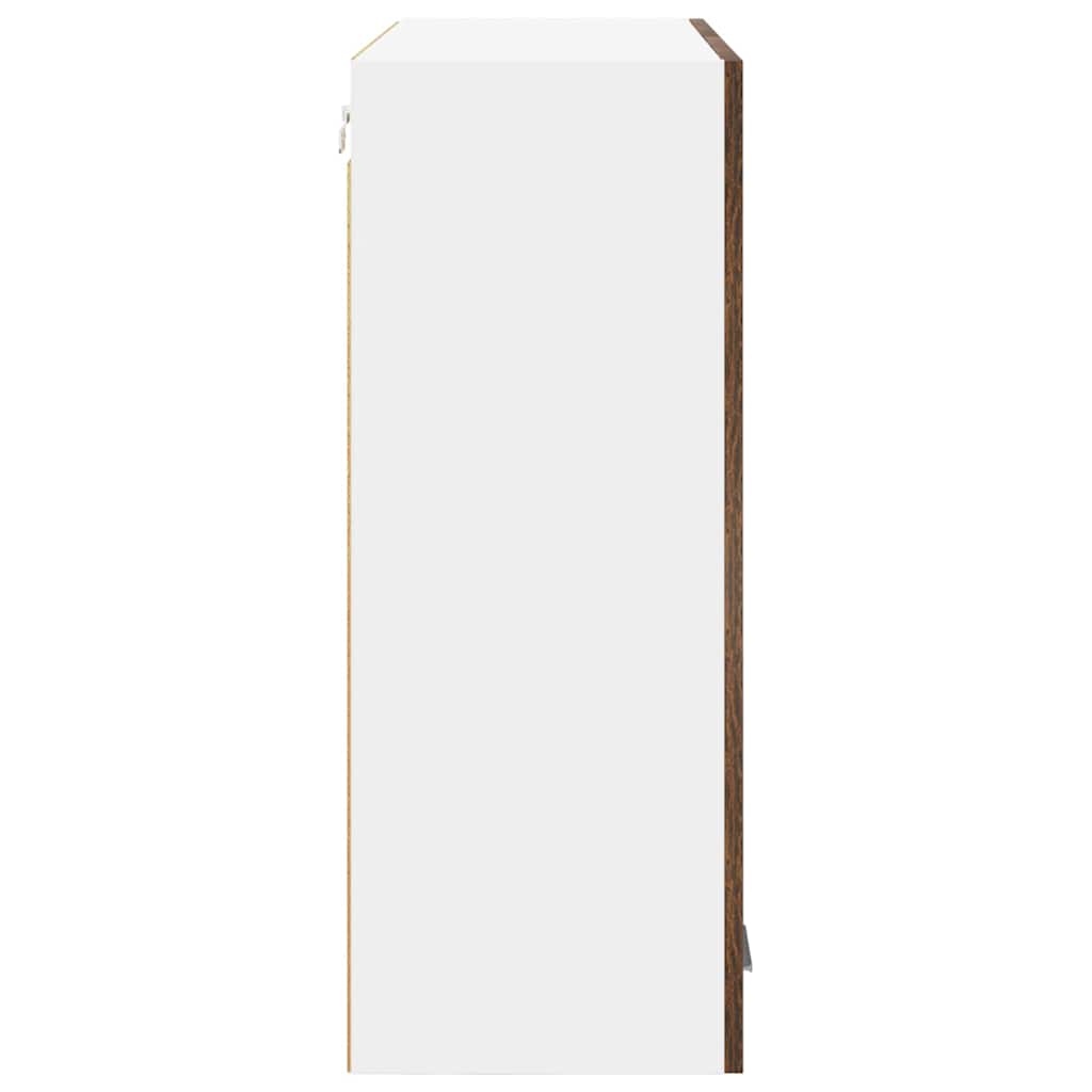 vidaXL Szafka wisząca z drzwiami Riga Dąb wędzony 80 x 31 x 80 cm