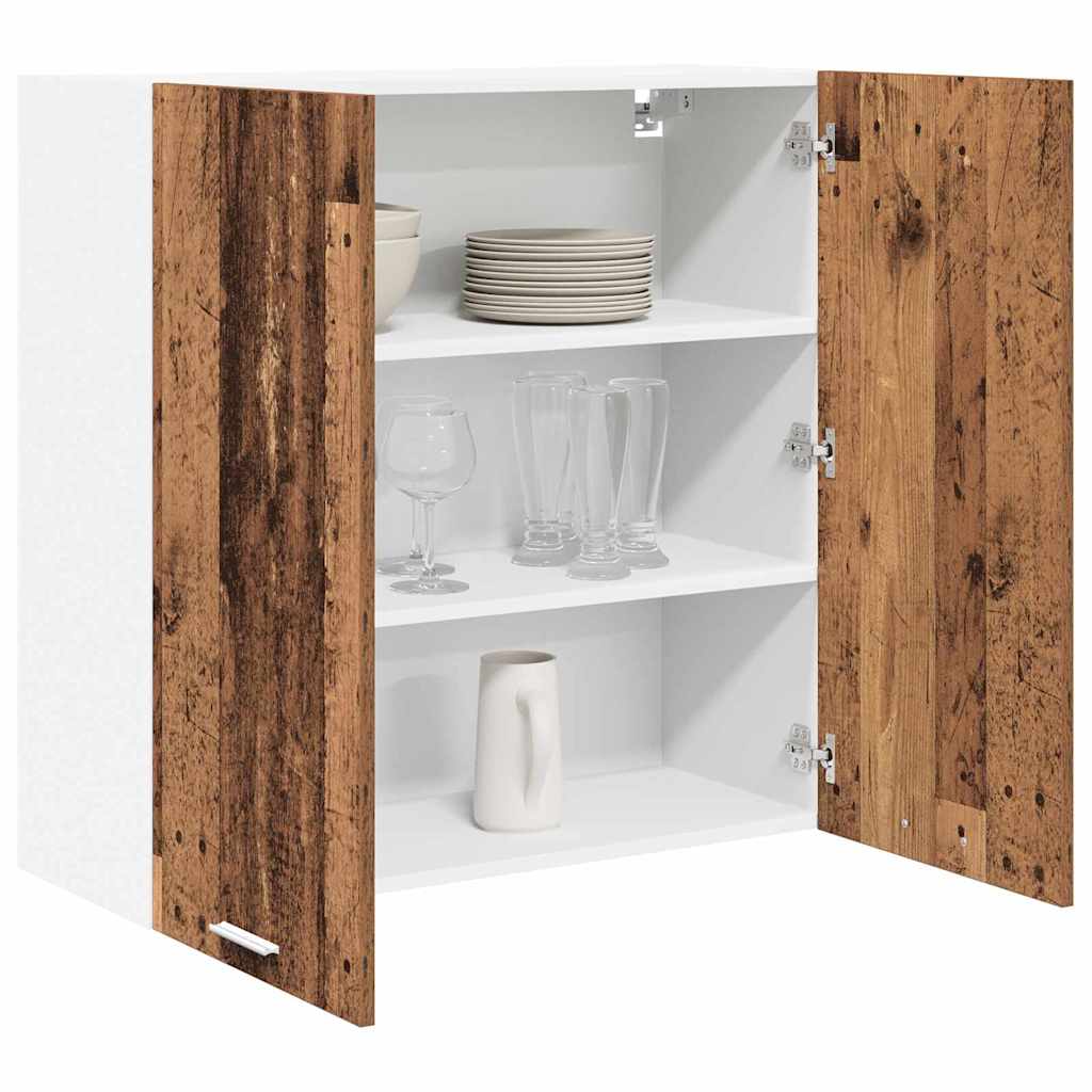 vidaXL Szafka wisząca z przechowywaniem Stare drewno 80 x 31 x 80 cm