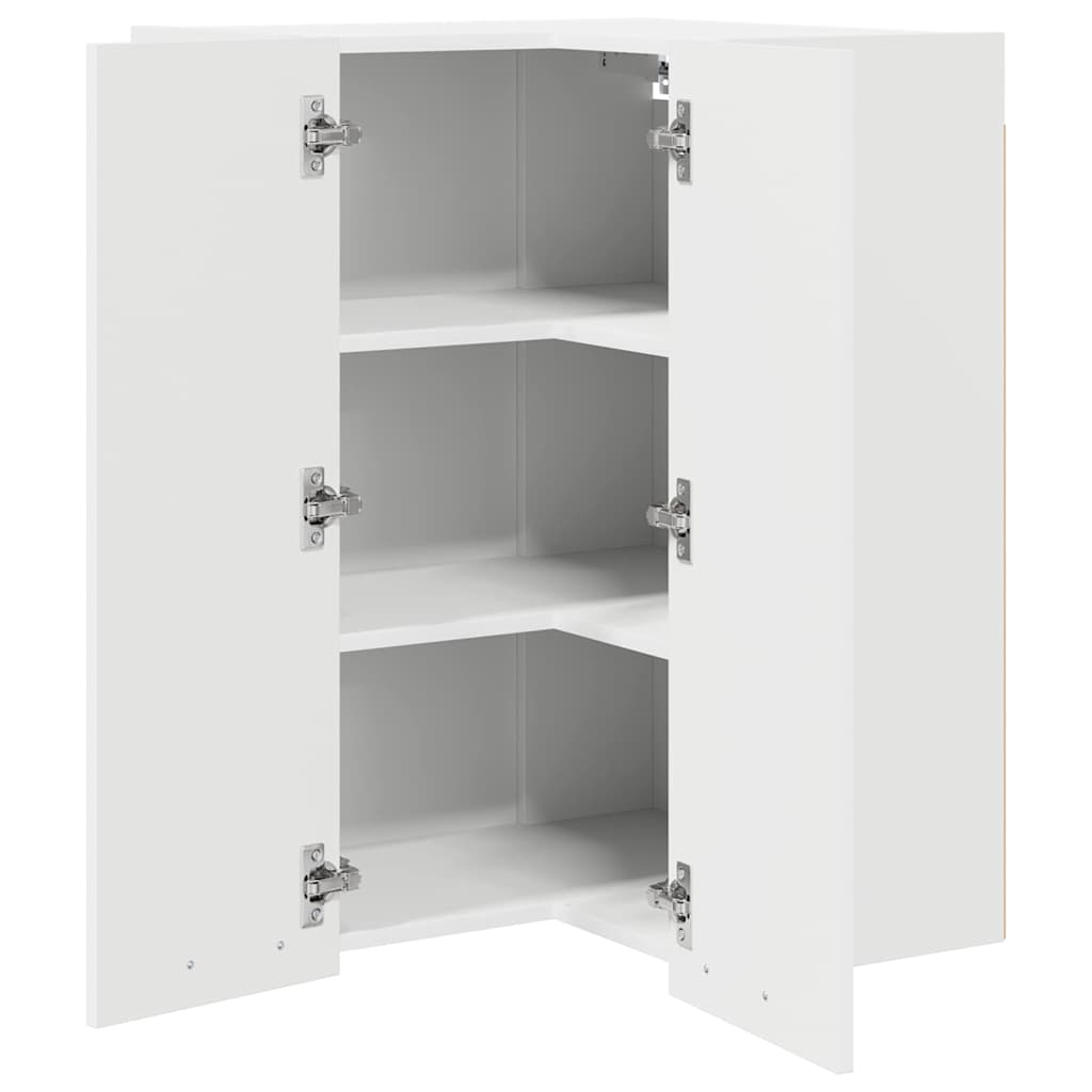 vidaXL Szafka wisząca Biały 57 x 57 x 80 cm Materiał drewnopochodny