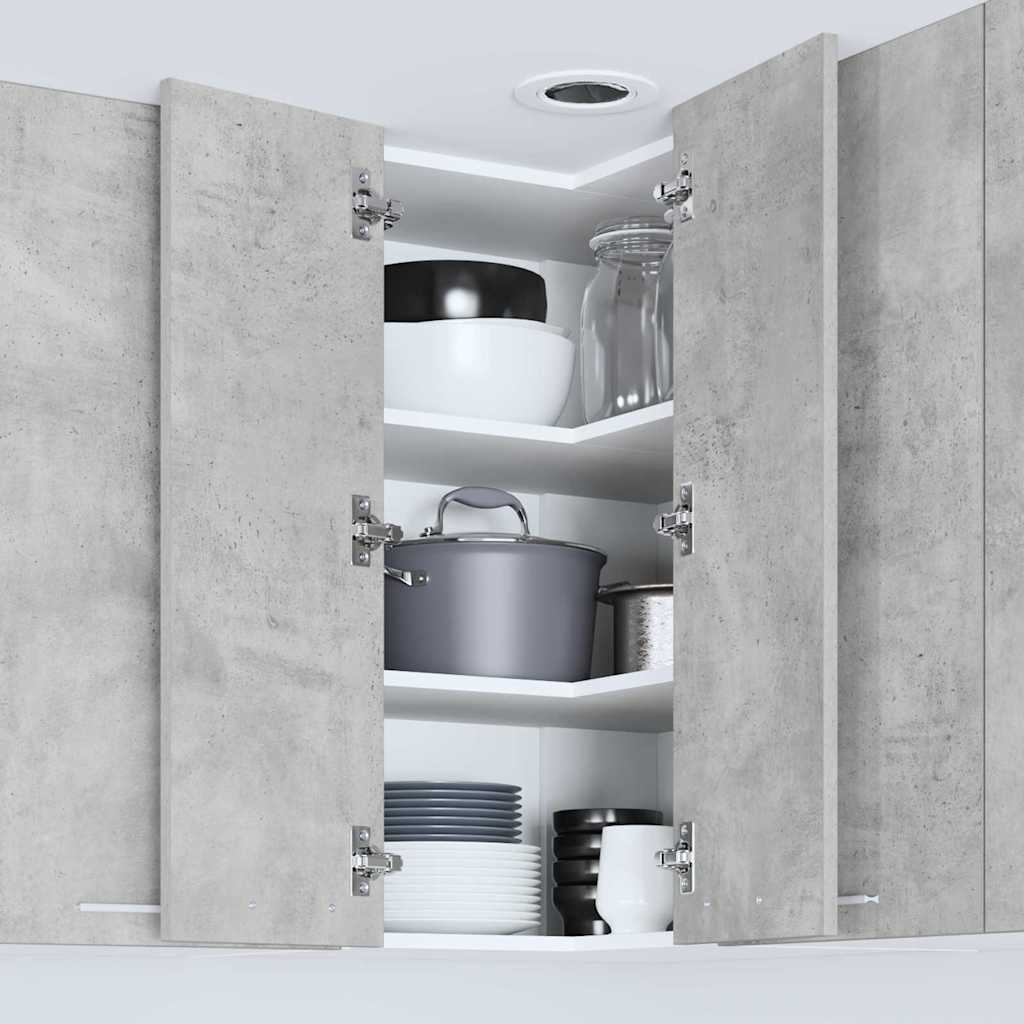 vidaXL Szafka wisząca Betonowa szarość i biel 57 x 57 x 80 cm