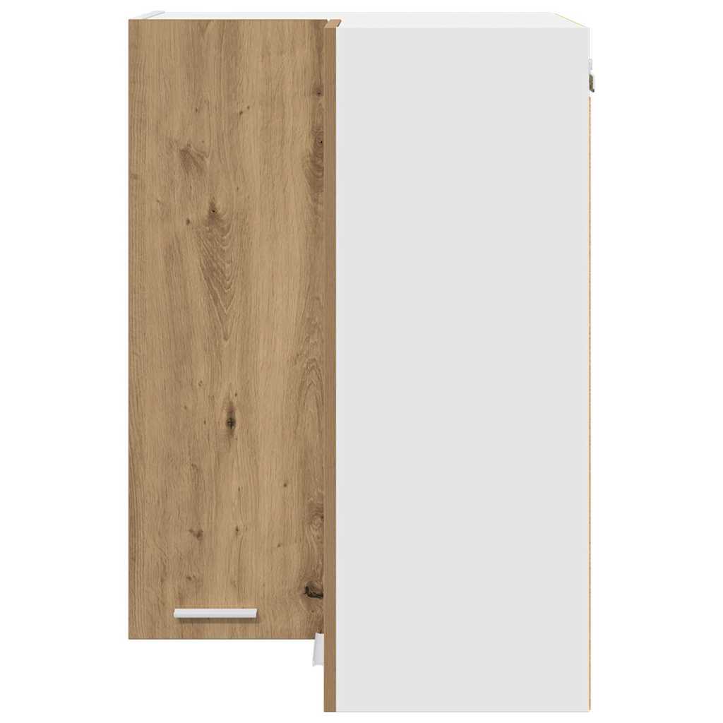 vidaXL Szafka wisząca Dąb rzemieślniczy i biały 57 x 57 x 80 cm