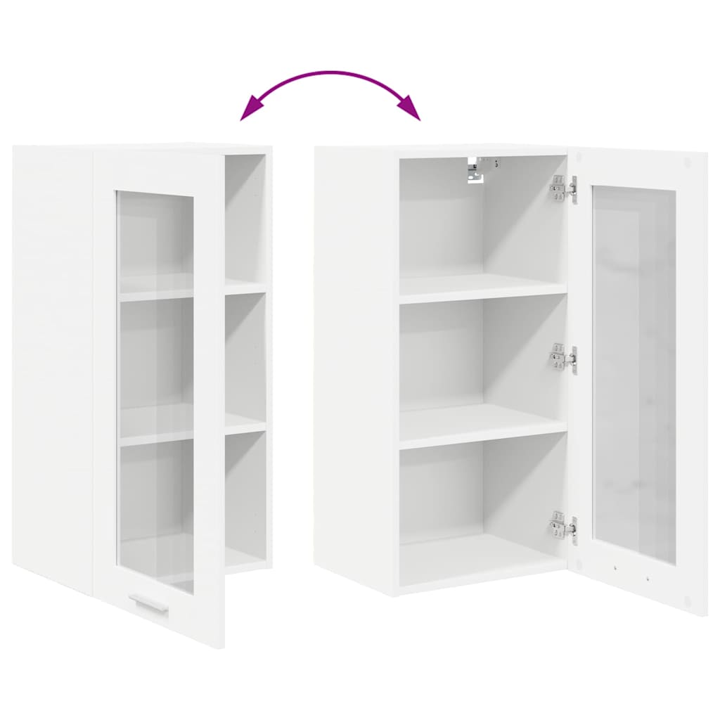 vidaXL Szafka wisząca Biały 40 x 31 x 80 cm Drewno inżynieryjne