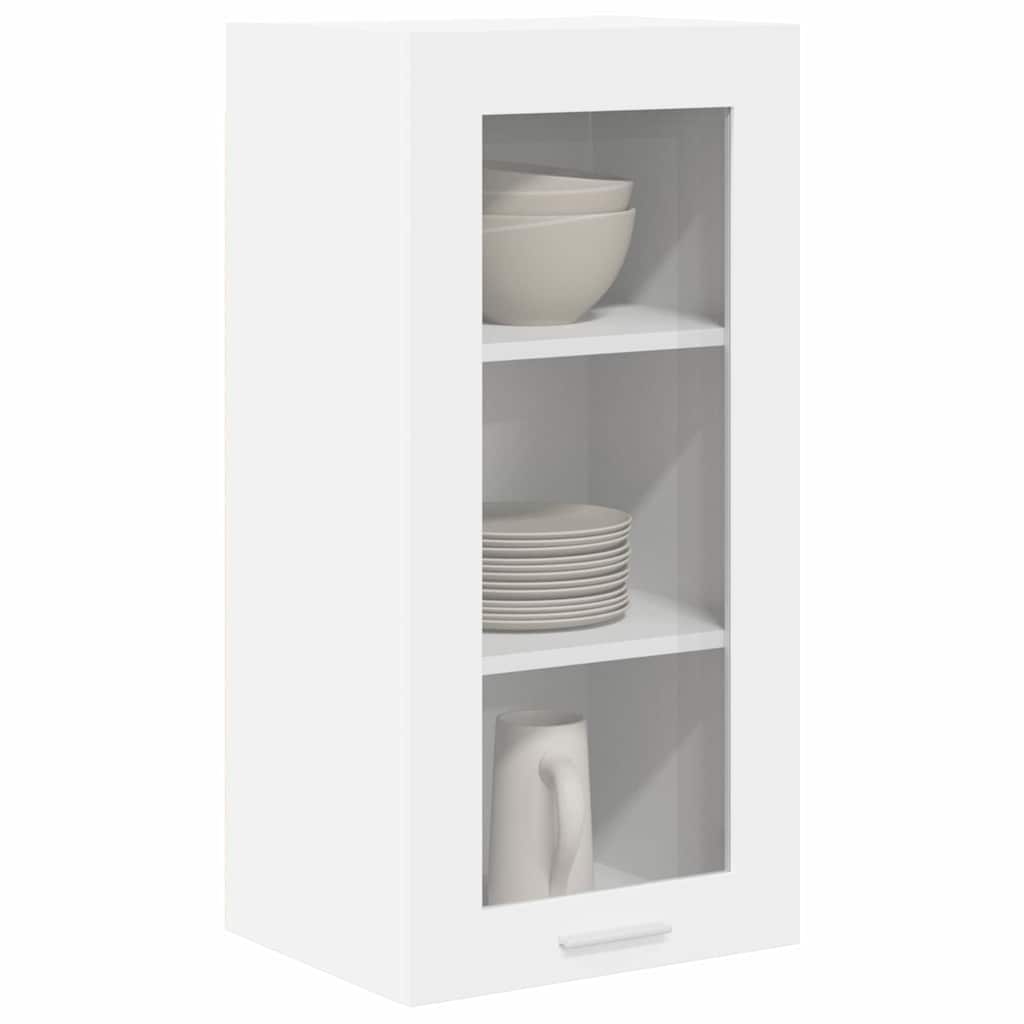 vidaXL Szafka wisząca z przechowywaniem 2 pcs Biały 40 x 31 x 80 cm