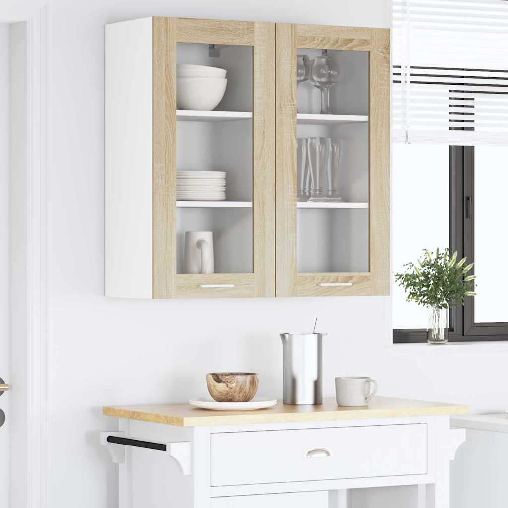 vidaXL Szafka wisząca z przechowywaniem Dąb Sonoma 40 x 31 x 80 cm