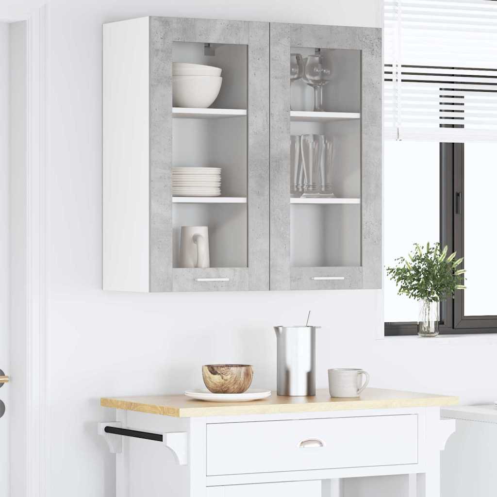 vidaXL Szafka wisząca Betonowy szary 40 x 31 x 80 cm