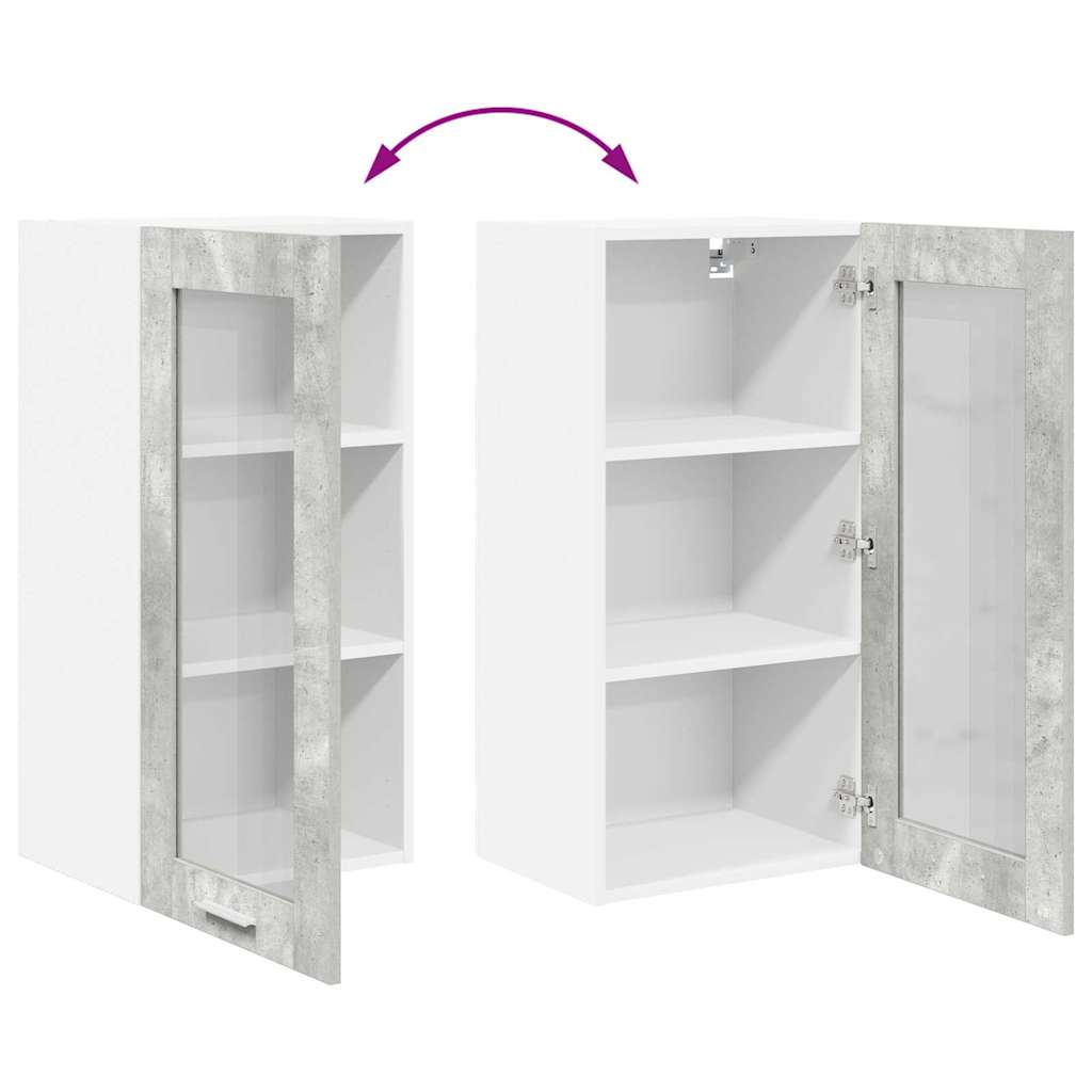 vidaXL Szafka wisząca Betonowy szary 40 x 31 x 80 cm