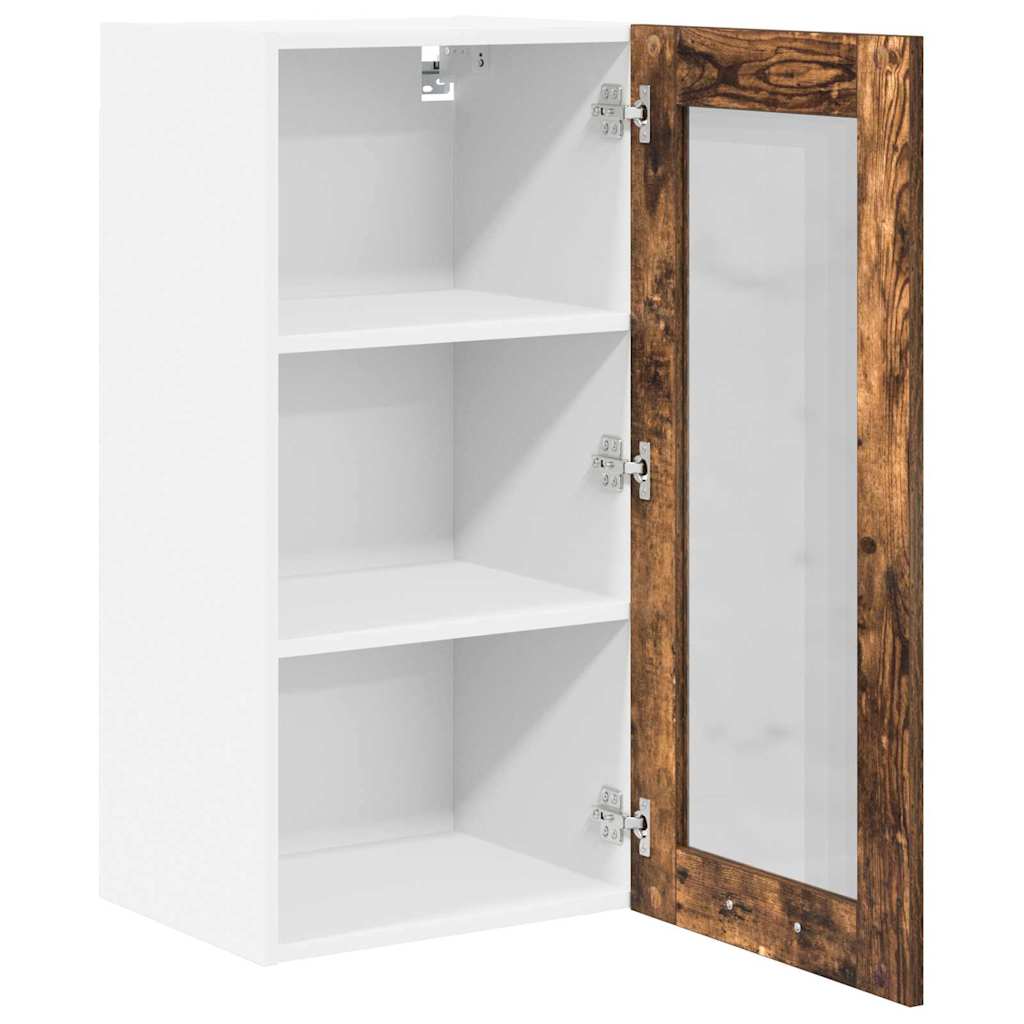 vidaXL Szafka wisząca z drzwiami 2 pcs Dąb wędzony 40 x 31 x 80 cm