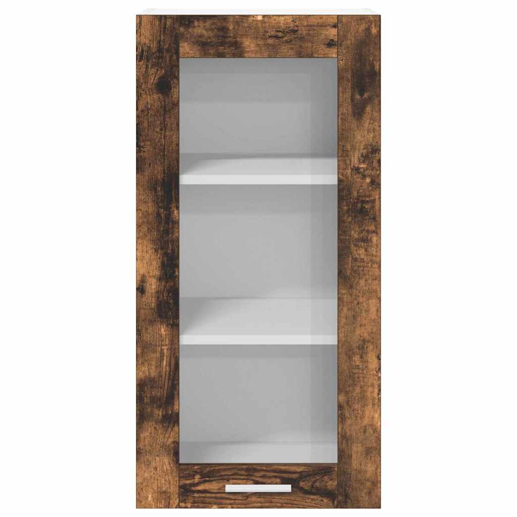 vidaXL Szafka wisząca z drzwiami 2 pcs Dąb wędzony 40 x 31 x 80 cm