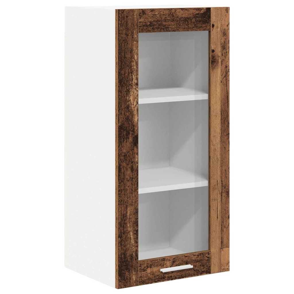 vidaXL Szafka wisząca z drzwiami 2 pcs Stare drewno 40 x 31 x 80 cm