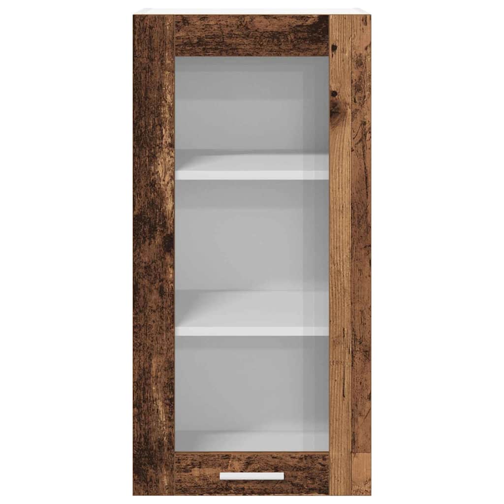 vidaXL Szafka wisząca z drzwiami 2 pcs Stare drewno 40 x 31 x 80 cm