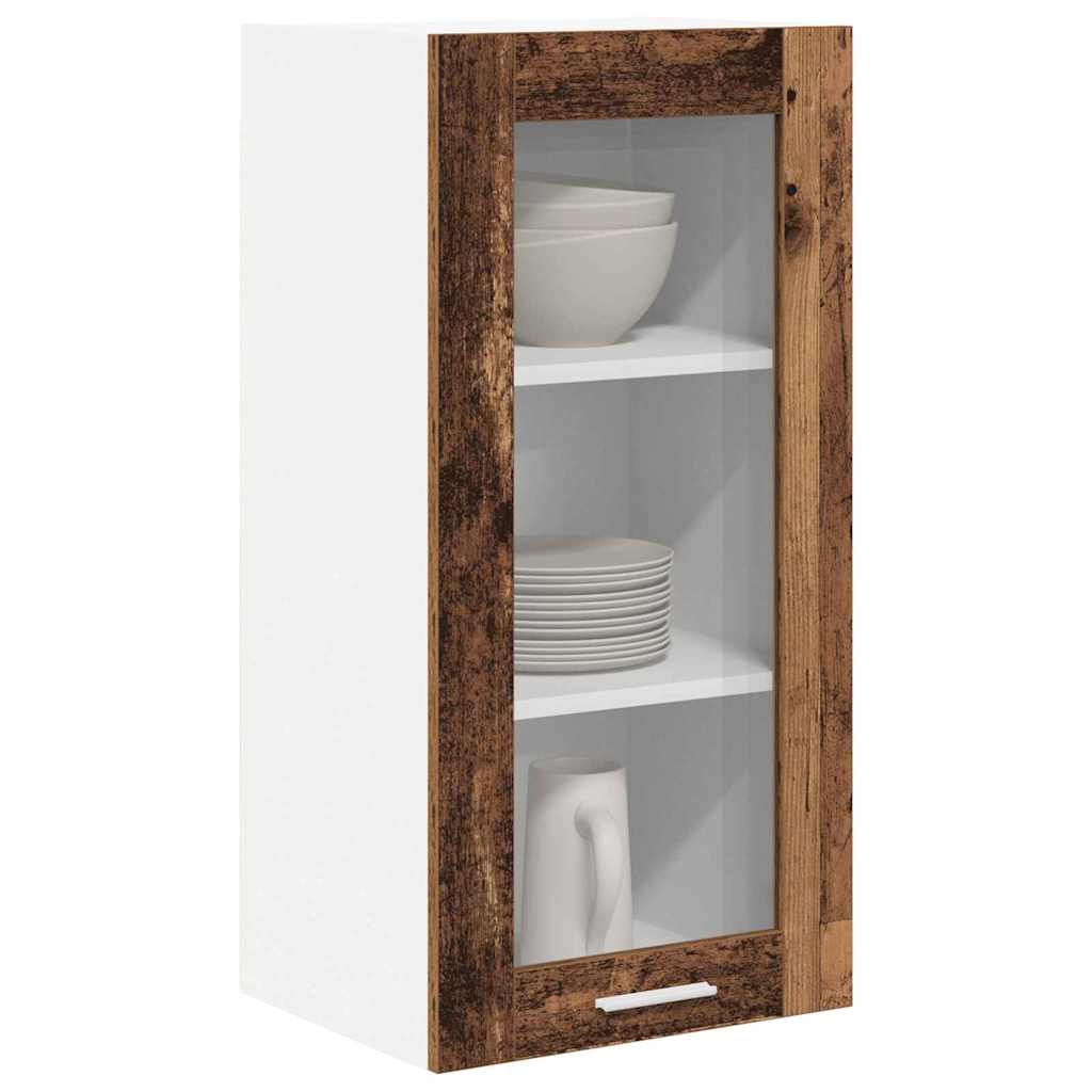 vidaXL Szafka wisząca z drzwiami 2 pcs Stare drewno 40 x 31 x 80 cm